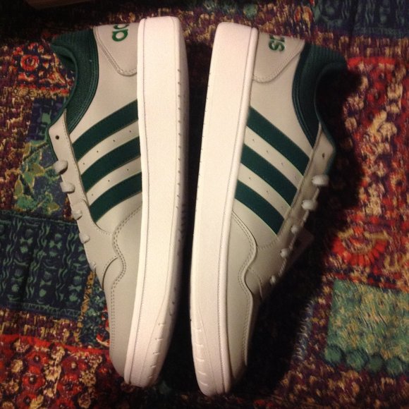 Adidas Men's Hoops 3.0 Gray & Green Low Sneakers -11.5M - New in Box - Picture 5 of 12